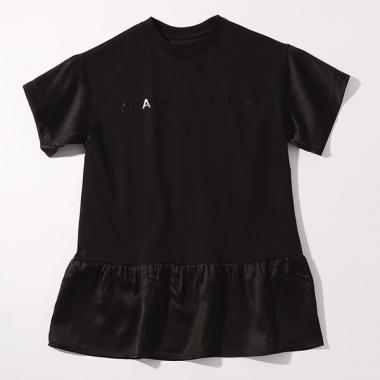 【MM6 Maison Margiela(エムエム6 メゾン マルジェラ)Kids&Junior】ブランドロゴ半袖ワンピース