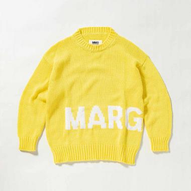 【MM6 Maison Margiela(エムエム6 メゾン マルジェラ)Kids&Junior】ブランドロゴ長袖ニットセーター