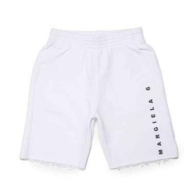 【MM6 Maison Margiela(エムエムシックス)Kids&Junior】ブランドロゴスウェットショートパンツ