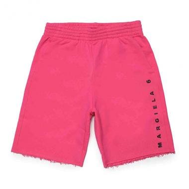 【MM6 Maison Margiela(エムエムシックス)Kids&Junior】ブランドロゴスウェットショートパンツ