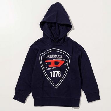 【DIESEL(ディーゼル)Kids&Junior】ブランドロゴフーディーパーカープルオーバー