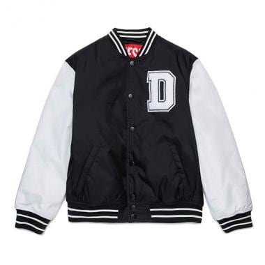 【DIESEL(ディーゼル)Kids&Junior】ロゴパッチパッド入りバーシティジャケット