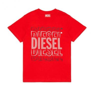 【DIESEL(ディーゼル)Kids&Junior】ブランドロゴ半袖Tシャツカットソー