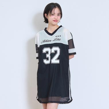 冷感インナーつきメッシュワンピ