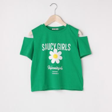 デイジースリット半袖Tシャツ