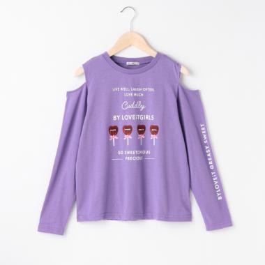 肩スリットキャンディ長袖Ｔシャツ