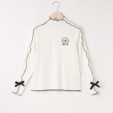 ベロアテレコハイネックロングTシャツ