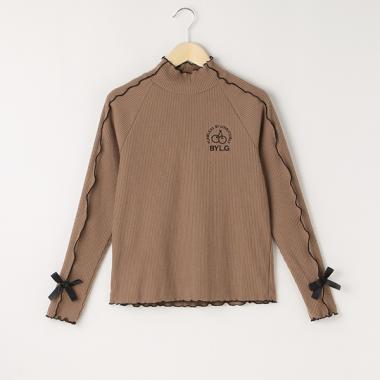 ベロアテレコハイネックロングTシャツ
