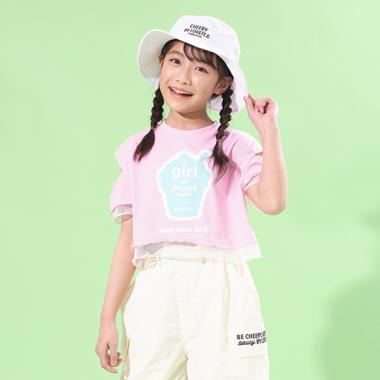 チュールつきエアブラシ風ホイップTシャツ