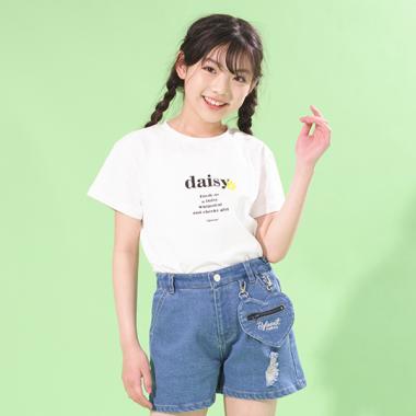 デイジーテキストTシャツ