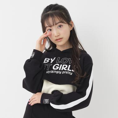 レイヤード風フードつきプルオーバー
