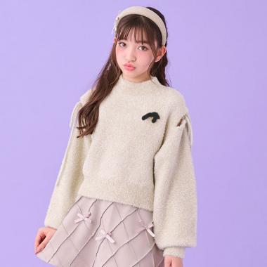 肩キラキラニット