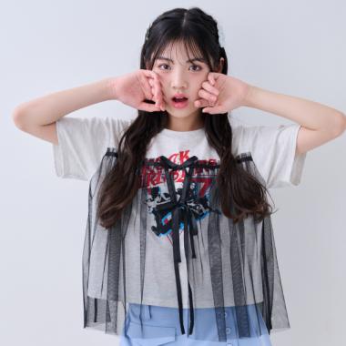 【平成ヴィンテージ】チュール付きバンドTシャツ