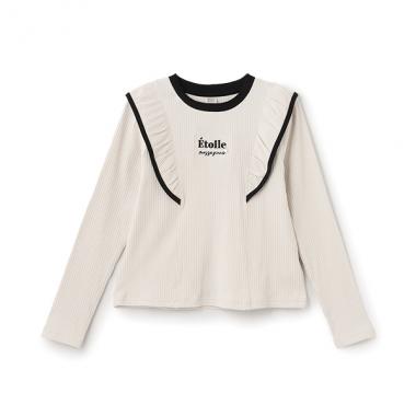 【人気商品再入荷】【直営店で取り扱い無し】エトワールフリル長袖Tシャツ