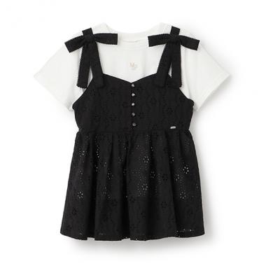 【人気商品再入荷】【直営店で取り扱い無し】オリジナルレースチュニック＆Tシャツセット