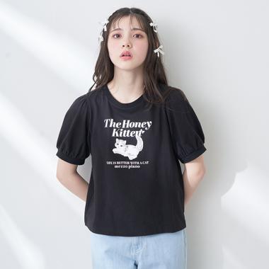 【GOOD PRICE】パフ袖こねこTシャツ