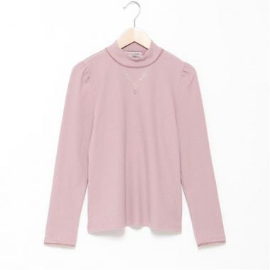 テレコネックレス長袖Tシャツ