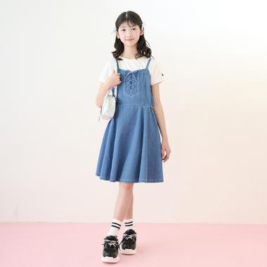 ライン&チェリー刺しゅうソックス