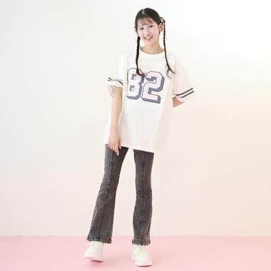 美脚フレアデニム