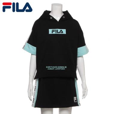 【FILAコラボ】 裏毛 配色パーカー×スカパンセット