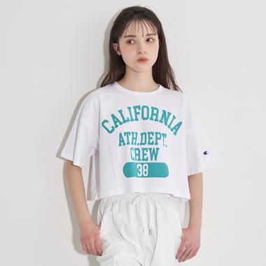 【Champion】ショート丈半袖Tシャツ