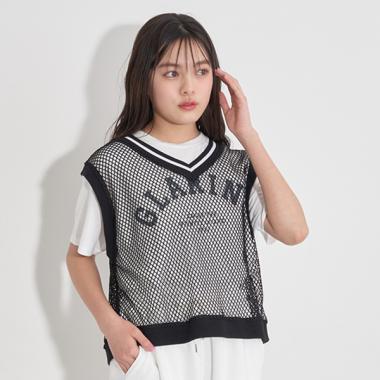 メッシュベストTシャツSET