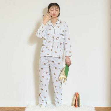 長パンツ犬総柄パジャマ