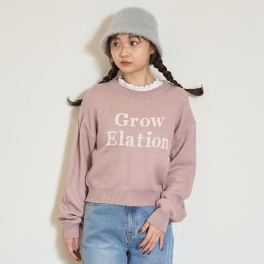 【GOODPRICE】ジャガードクロップドニット