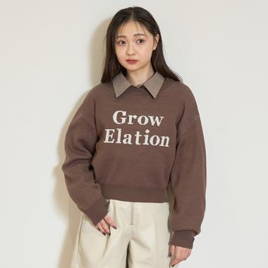 【GOODPRICE】ジャガードクロップドニット