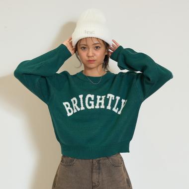 【GOODPRICE】ジャガードクロップドニット