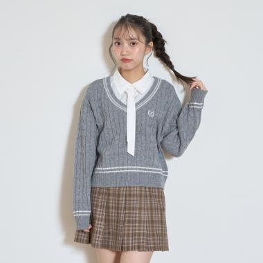 レイヤードチルデンニット