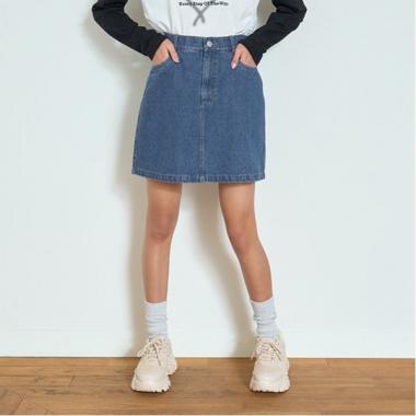 【ベーシック】【GOODPRICE】デニム・ツイル台形スカパン