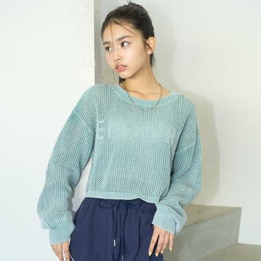 【LTXC】ピグメントメッシュニット