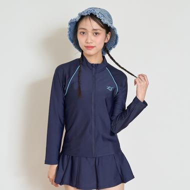 【SWIM】長袖フルジップラッシュ