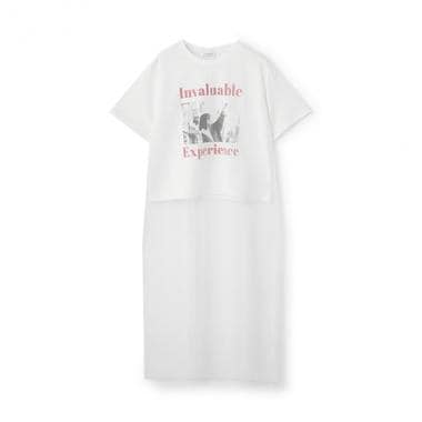 チュールレイヤードTシャツ