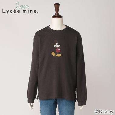 【DISNEY】 ミッキーマウスデザイン サイドスリットTシャツ