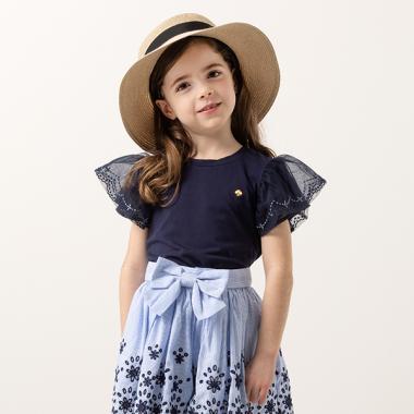 トドラー チュールスリーブTシャツ