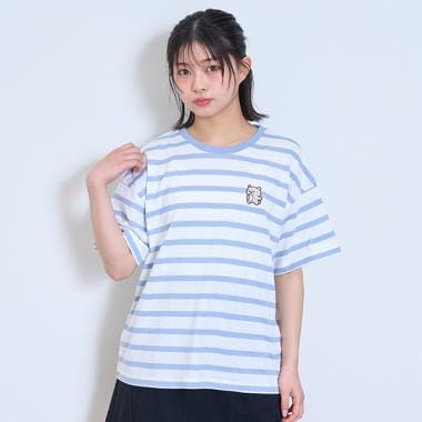 【7days】ワンポイントボーダーTシャツ