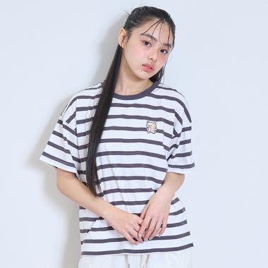 【7days】ワンポイントボーダーTシャツ