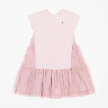 【人気商品再入荷】【直営店で取り扱い無し】ガールズ フラワーチュールドッキングワンピース