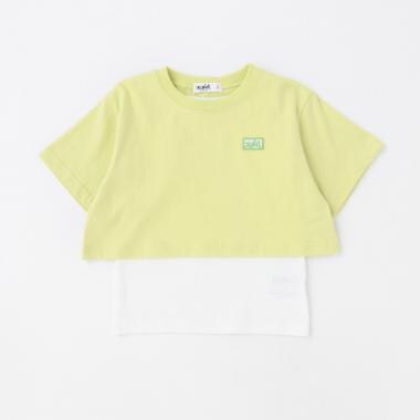 メッセージロゴ短丈Tシャツ＋タンクトップSET