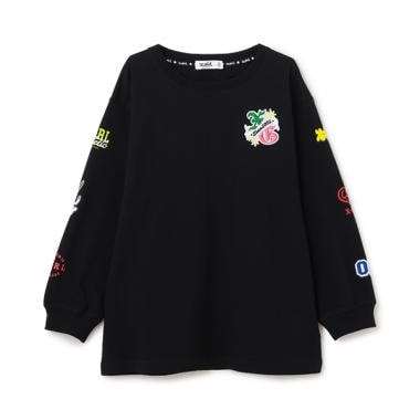 袖マルチロゴ長袖Tシャツ