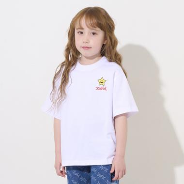 ハートロゴバックプリント半袖Tシャツ