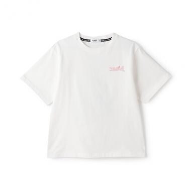 ガールイラストバックプリント半袖Tシャツ