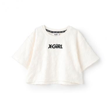 ロゴパイルショート丈半袖Tシャツ