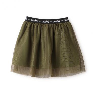 メッシュレイヤードスカート