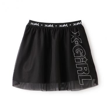 メッシュレイヤードスカート