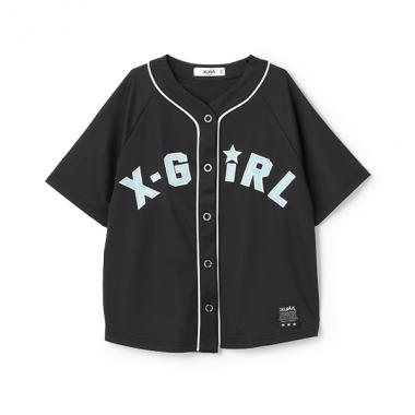 ロゴアップリケベースボール半袖シャツ