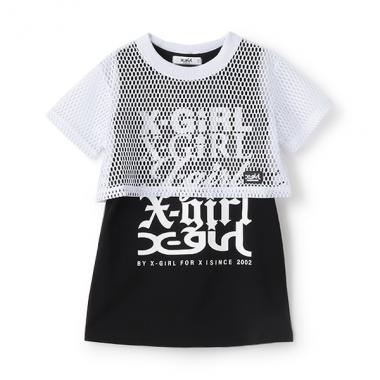 メッシュ半袖T+ノースリワンピースセット