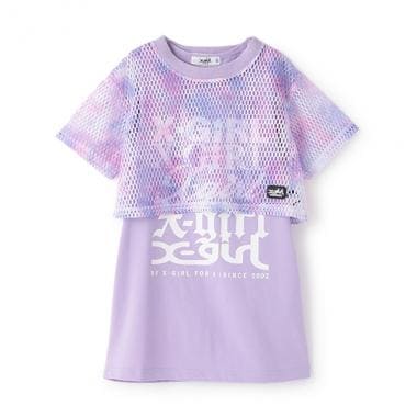 メッシュ半袖T+ノースリワンピースセット